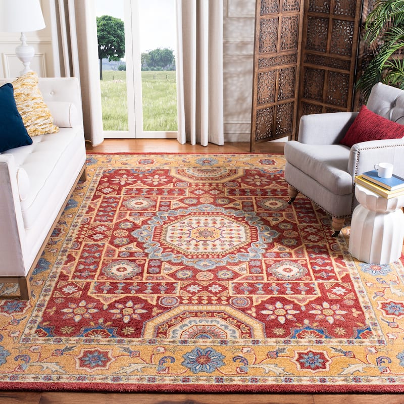 SAFAVIEH Handmade Antiquity Dera Traditional Oriental Wool Rug - 5' x 8' - Red/Orange