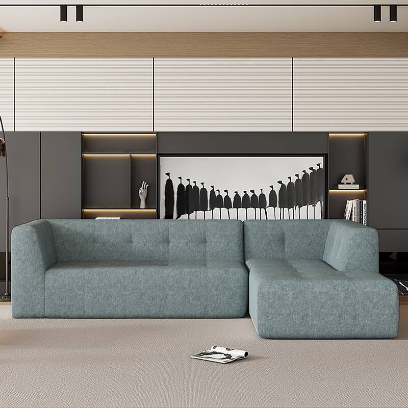 L-Shaped Modular Modular Combination Living Room Sofa Set Modern Minimalist Sofa, Upholstered Deep Seat Couches