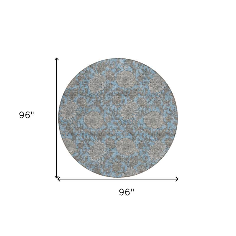 HomeRoots Floral Transitional Rectangle Outdoor Rug