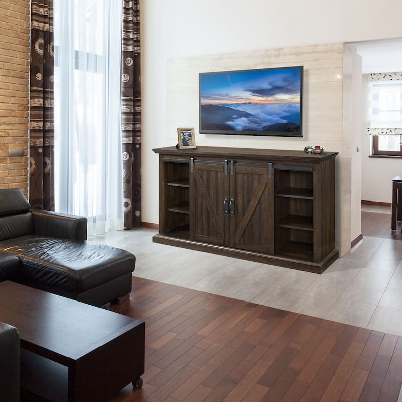 Muskoka Langdon 58-in Infrared Media Fireplace in Rustic Brown - 58 inches