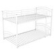 preview thumbnail 24 of 43, Twin over Twin Size Metal Bunk Bed With Slide, Roof, Fence and Ladder for Bedroom