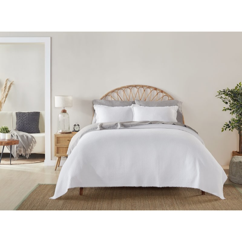 Tipton Matelasse Sham, White, Standard