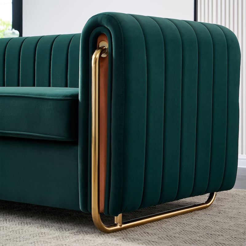 Velvet Sofa Couch 84.25''W