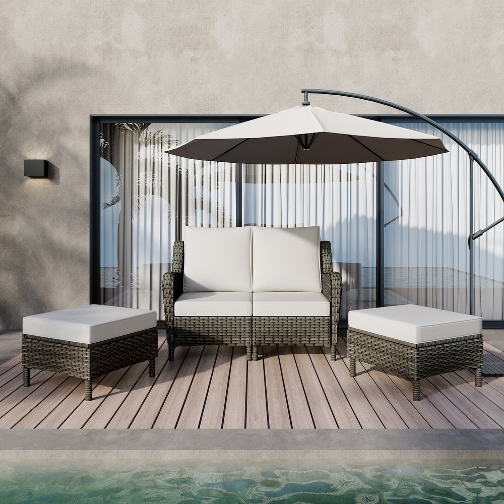 Rattan Wicker Patio Furniture Set Outdoor Sectional Sofa