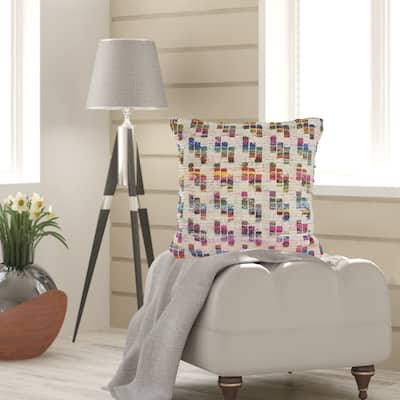 Sevita Eclectic Multicolored Chindi Throw Pillow