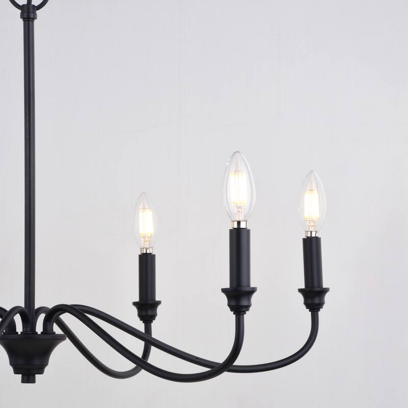 Annabelle 6 Light Farmhouse Candelabra Chandelier