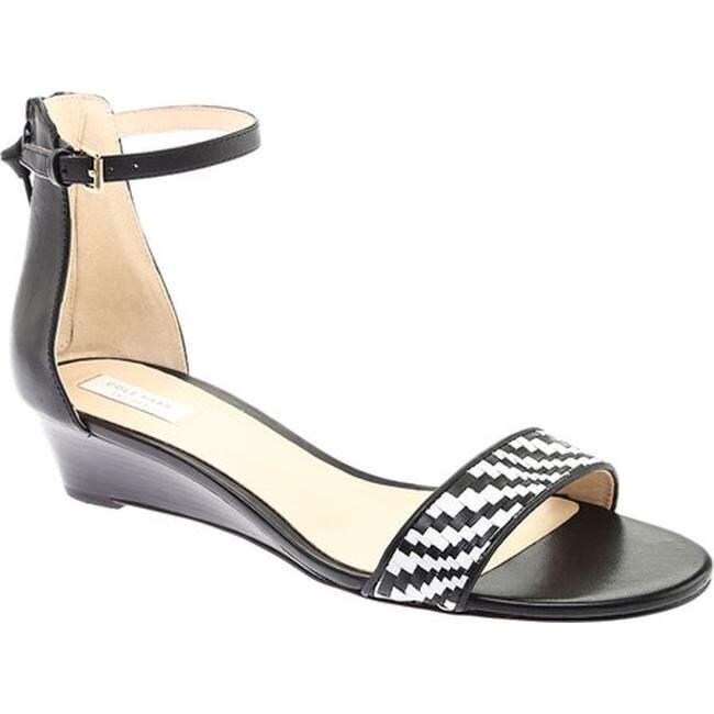 cole haan black wedge sandals