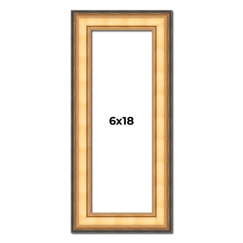 6x18 Frame Gold Plein Aire Solid Wood Picture Frame Width 2 Inches |