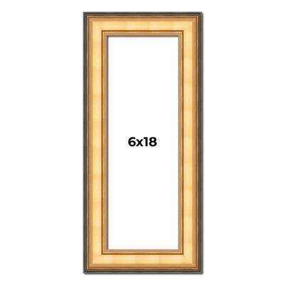 6x18 Frame Gold Plein Aire Solid Wood Picture Frame Width 2 Inches |