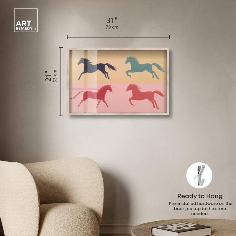 Galloping Quartet Shadowbox by Art Remedy