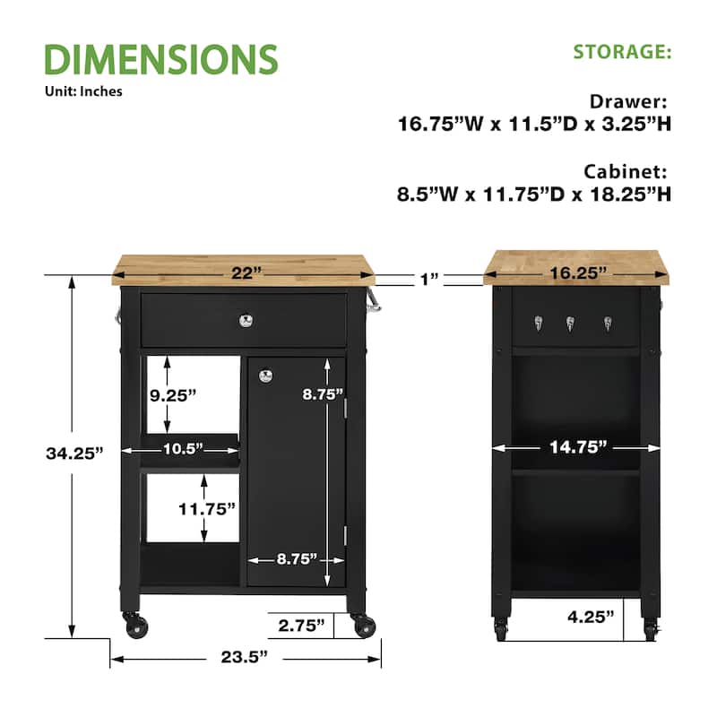 Derry Kitchen Cart