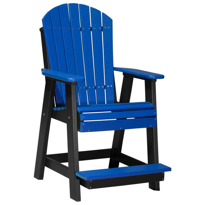 Poly Lumber Adirondack Balcony Chair - Blue & Black