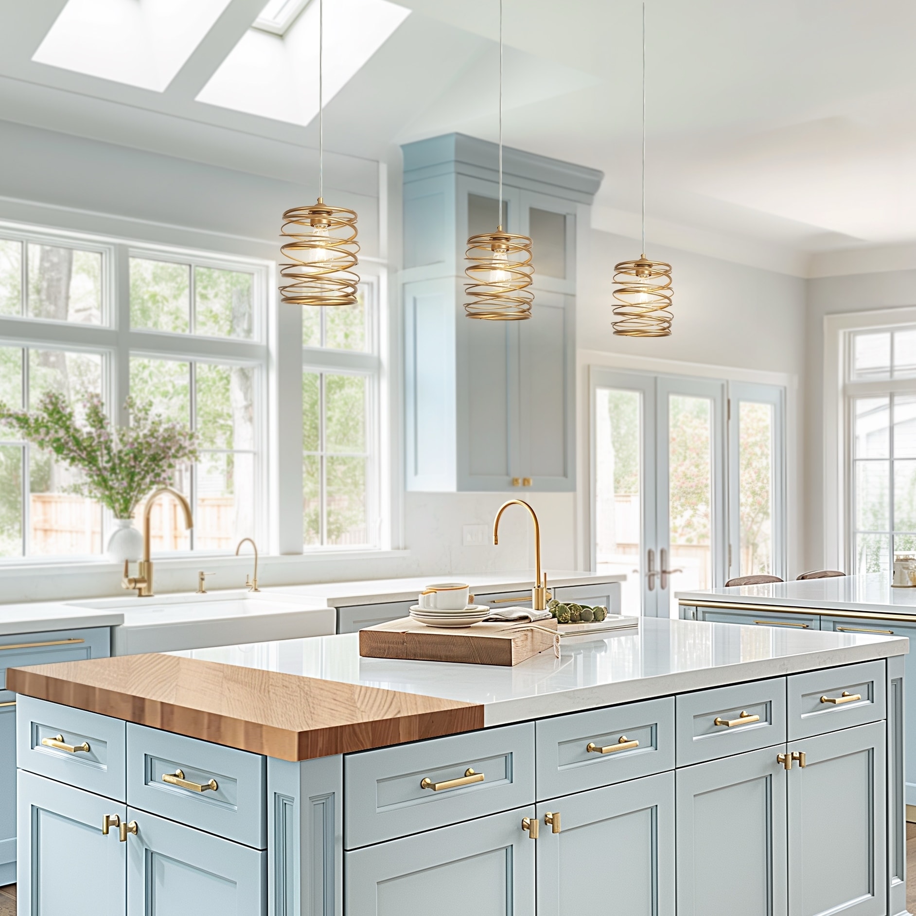 LALUZ Modern Farmhouse 1-Light Pendant Light for the Kitchen
