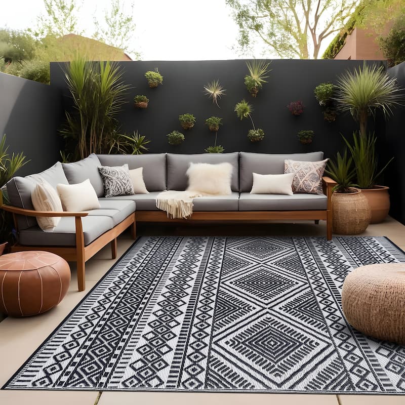Beverly Rug Boho Outdoor Rug Waterproof for Patio, RV Camping