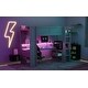 preview thumbnail 11 of 14, Wood Twin Size Loft Bed w/Desk, Shelves, LED, Charging Station