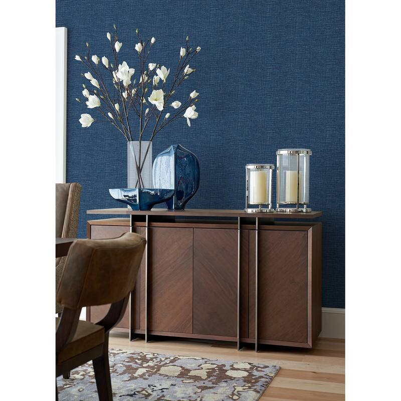 A-Street Prints Exhale Dark Blue Texture Wallpaper