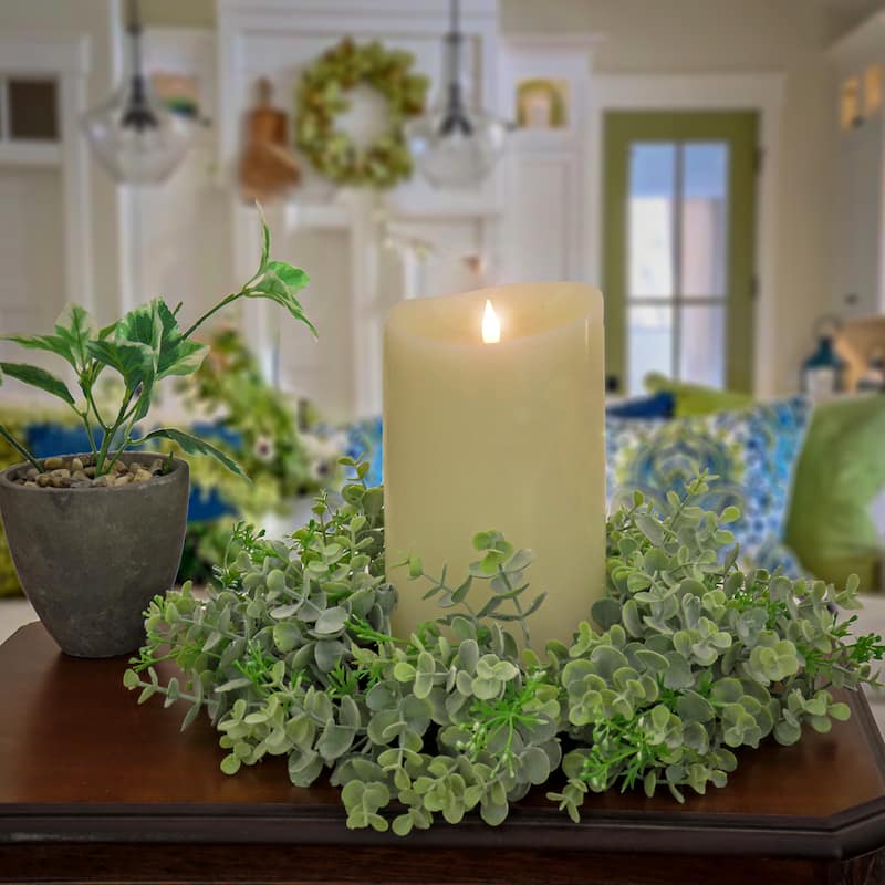 National Tree Company 14 in. Spring Eucalyptus Table Wreath - 14 in