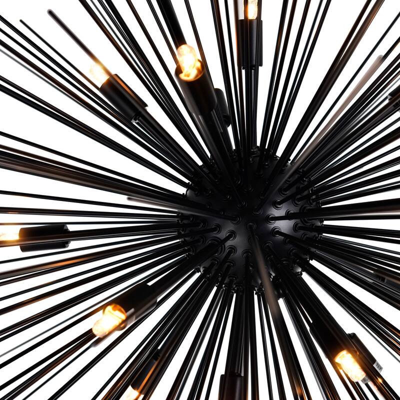 Savannah 14 Light 40in Black Chandelier