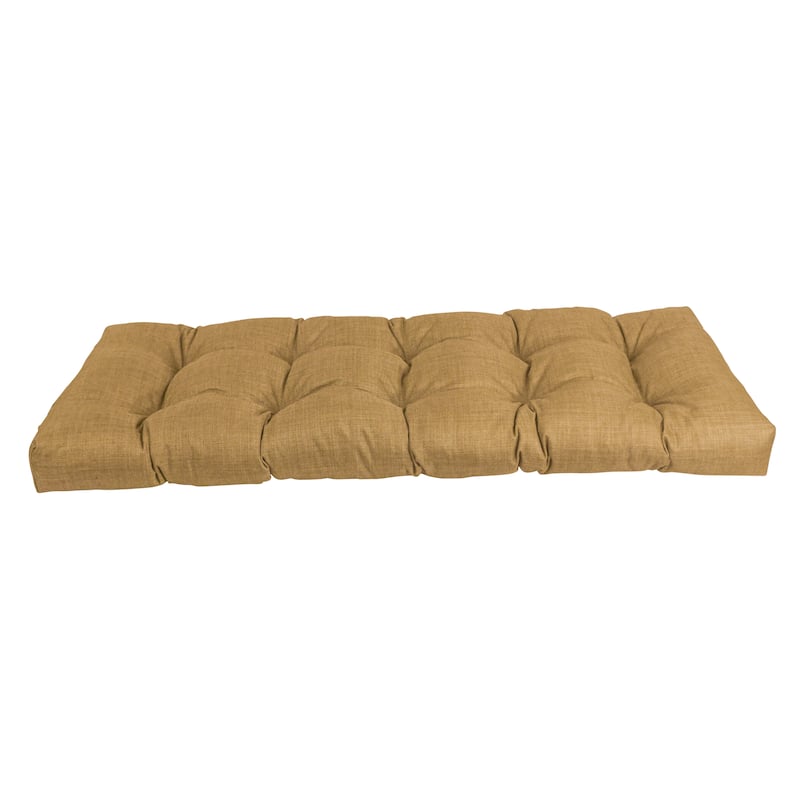 Tufted Indoor/Outdoor Bench Cushion (Multiple widths from 46 to 60 inch)