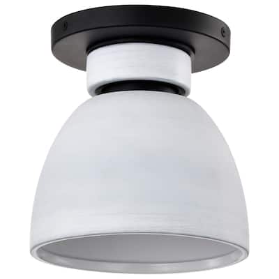 Collins - 8 Inch Flush Mount - with white Ceramic