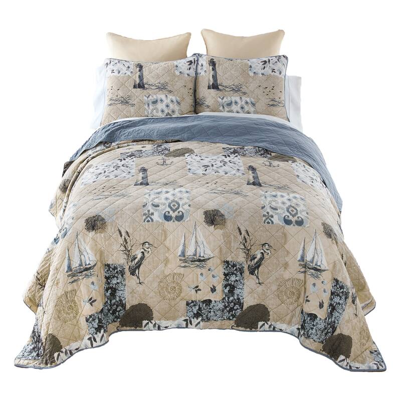 Donna Sharp Seascape 3PC Cotton Quilt Set