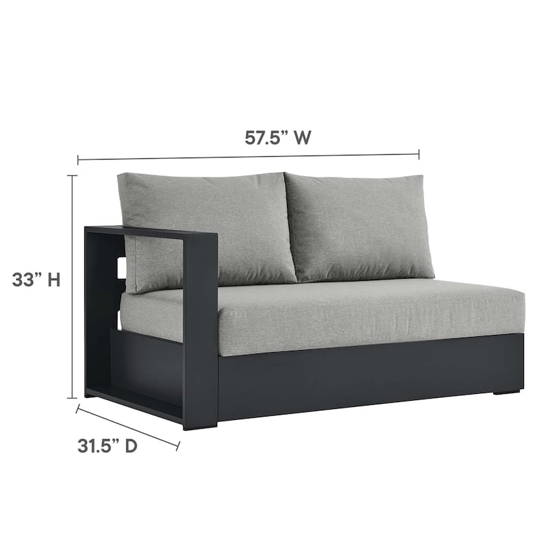 Tahoe Patio Aluminum Modular Left-Facing Loveseat