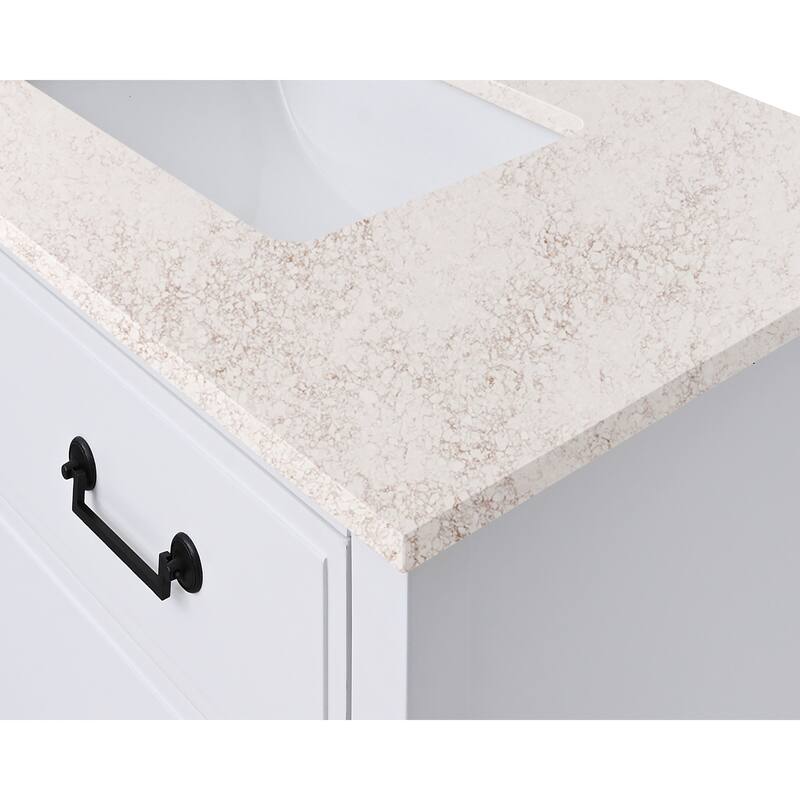 Avanity Quartz Vanity Top with Rectangular Undermount Sinks