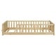 preview thumbnail 8 of 6, Sturdy Structure Floor Twin size Platform Bed with Built-in Book Storage Rack