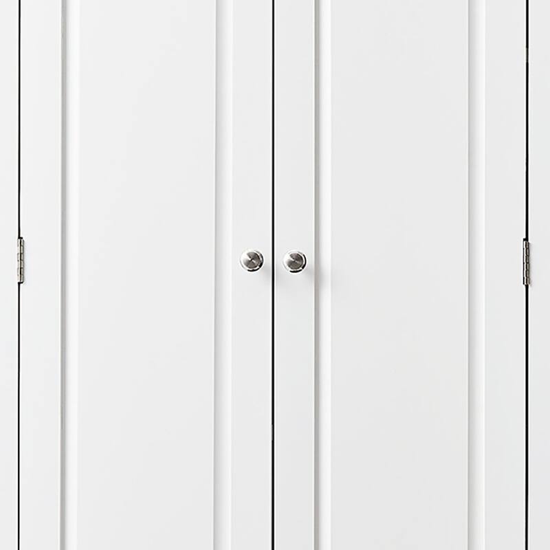 Modern Minimalist Wooden Tall Bathroom Storage Cabinet with Anti-Tipping Device