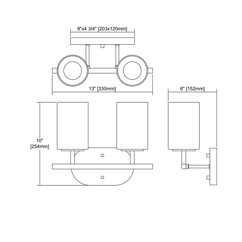 Elk Home Pemlico Satin Nickel With White Glass 2 Light Vanity Light