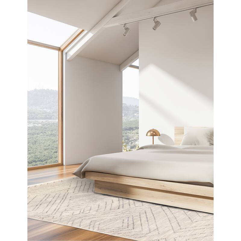 ECARPETGALLERY Hand-knotted Mystique Grey Wool Rug - 4'0 x 6'0