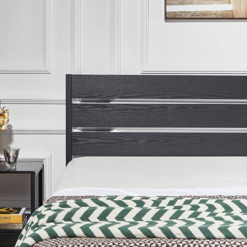 Javlergo 3-pieces Bedroom Set Queen Size Bed and 2 Nightstands with Charging Station USB Port