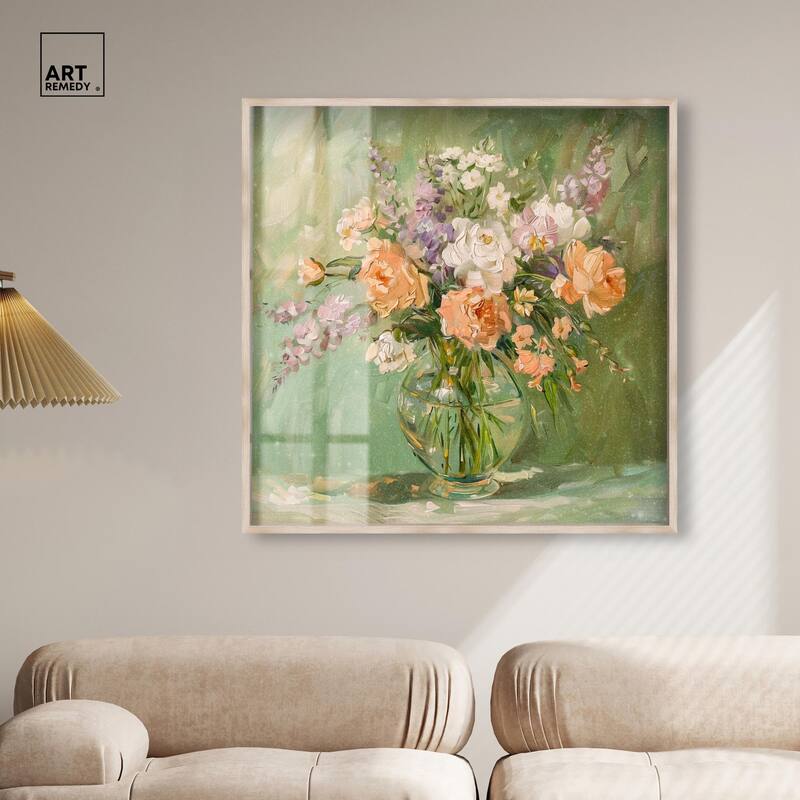 Vase and Greenery Shadowbox by Art Remedy