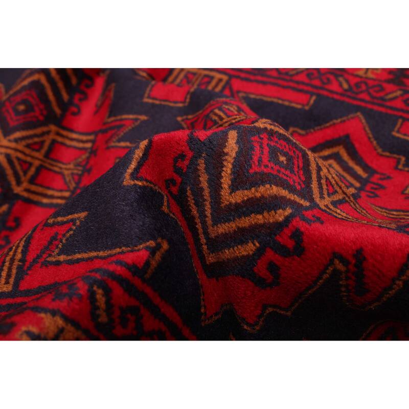 ECARPETGALLERY Hand-knotted Teimani Red Wool Rug - 3'5 x 6'7