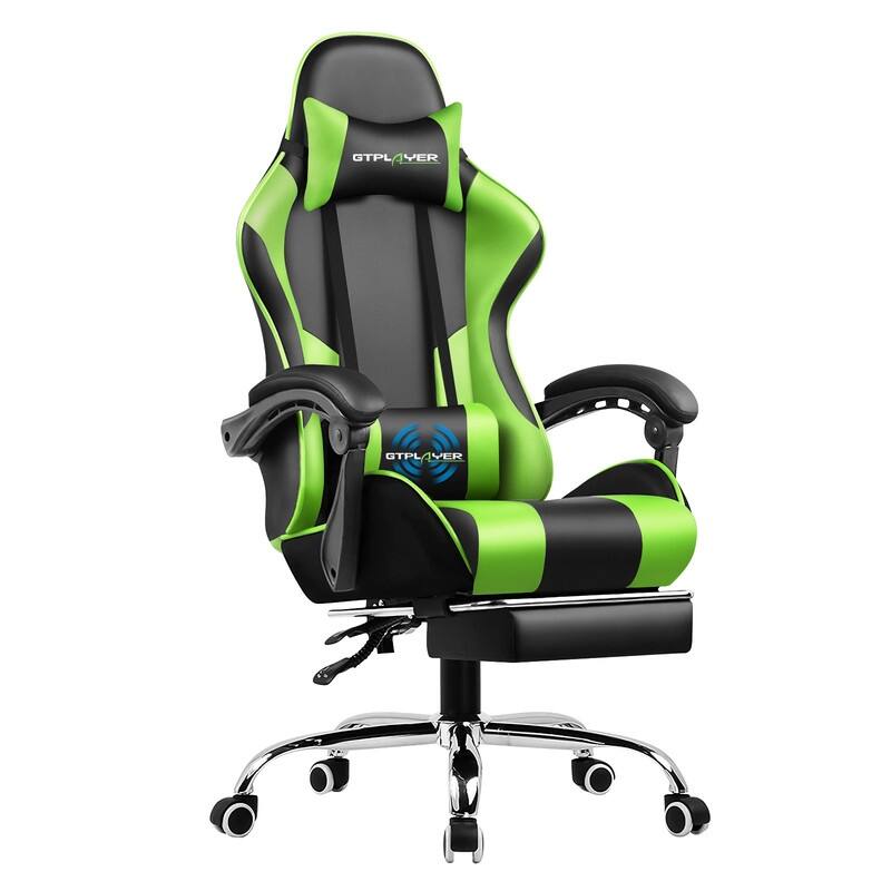 Lucklife Gaming Chair Computer Chair with Footrest and Lumbar Support for Office or Gaming
