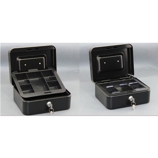 Cash Box with Money Tray Lock Steel for Cashier Money Safe Security ...