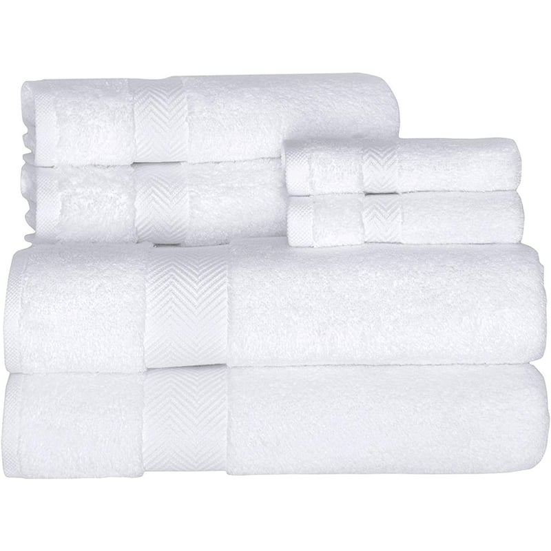 Classic Turkish Towels Becci Turkish Cotton Luxury Everyday Towel Set of 6