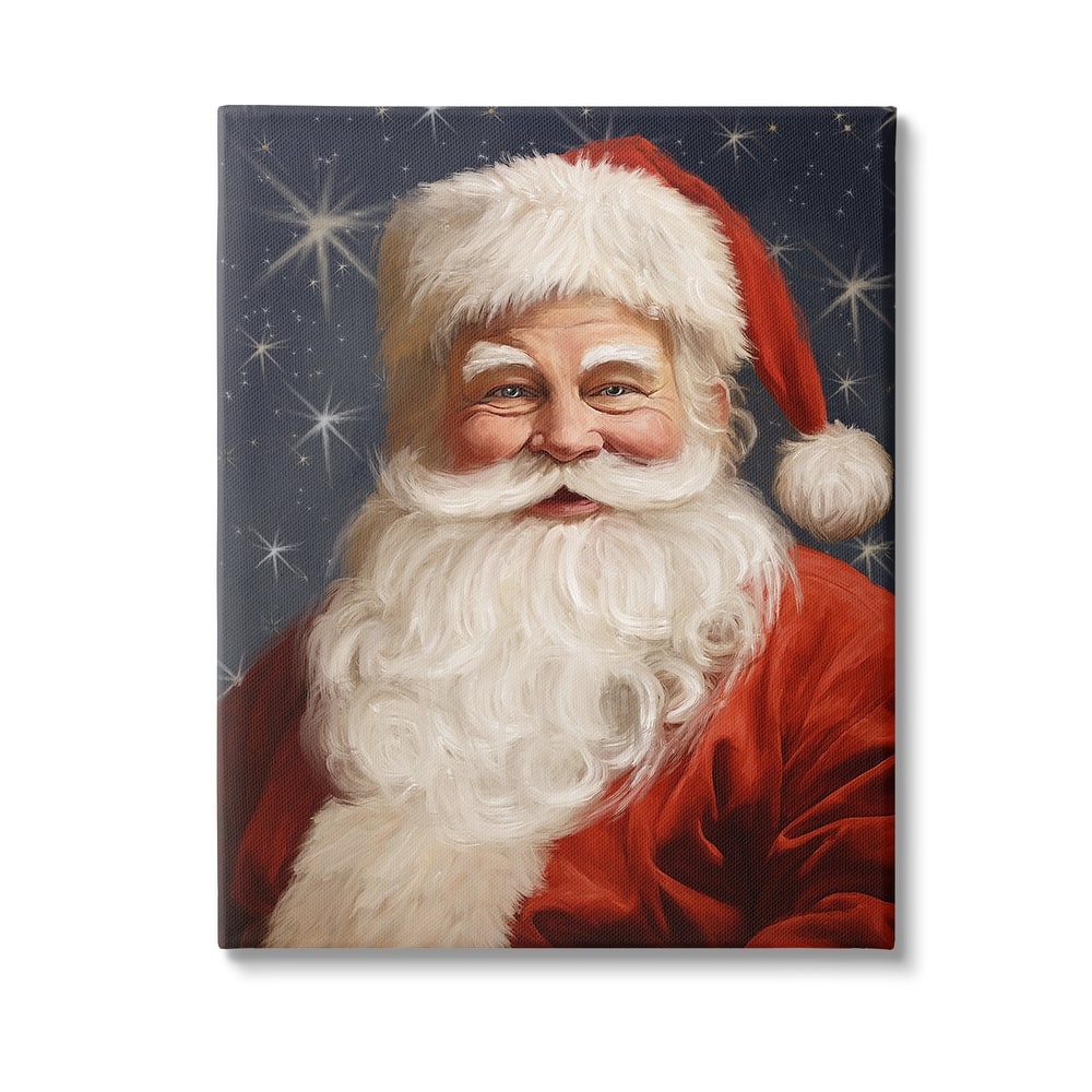 Stupell Smiling Santa Claus Portrait Canvas Wall Art Design By Ramona Murdock