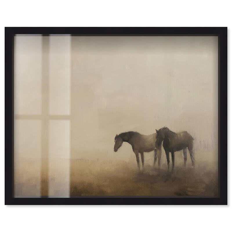 Equine Duo Shadowbox by Art Remedy - Black - 30" x 24"