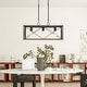 preview thumbnail 14 of 48, Acroma 3 - Light Linear Modern Farmhouse Rectangle Chandelier - N/A