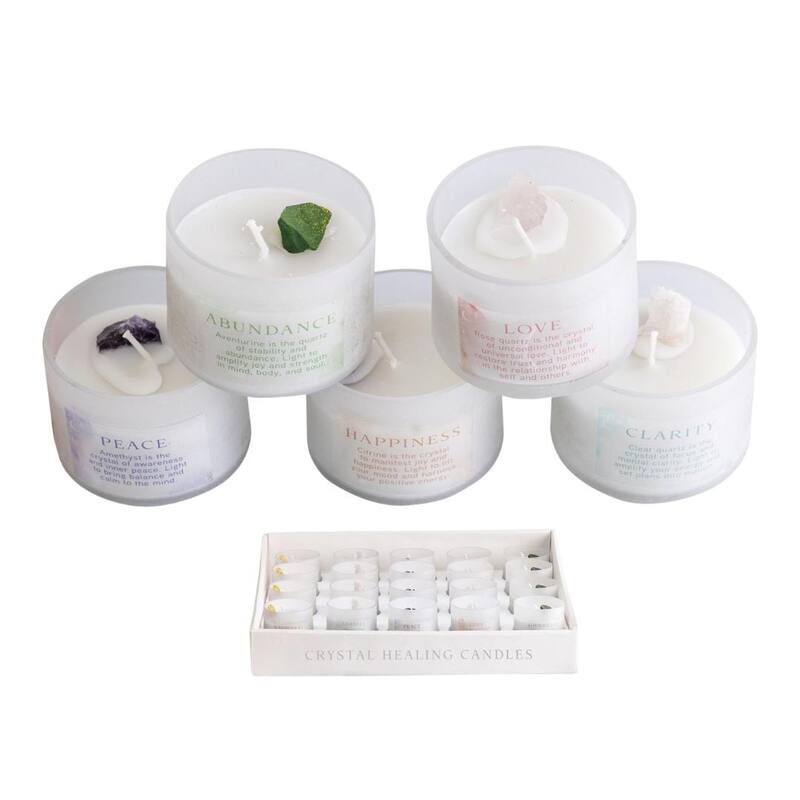 Transpac Glass Healing Candle Small Set of 20 in PDQ Home Decorations Spring