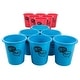 preview thumbnail 2 of 5, Giant Yard Pong Outdoor Game Set for the Whole Family – 12 Buckets, 2 Balls, and Carrying Tote by Hey! Play!