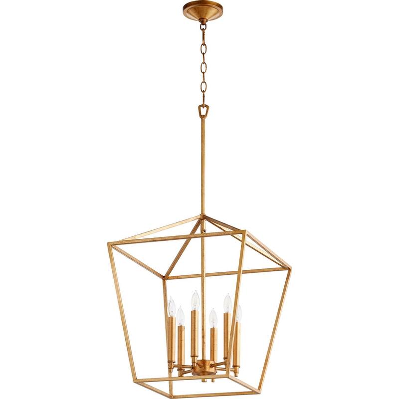 Quorum International Gabriel 6 Light 17" Wide Pendant - Gold Leaf