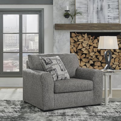 Signature Design by Ashley Gardiner Pewter Oversized Chair - 51"W x 41"D x 40"H