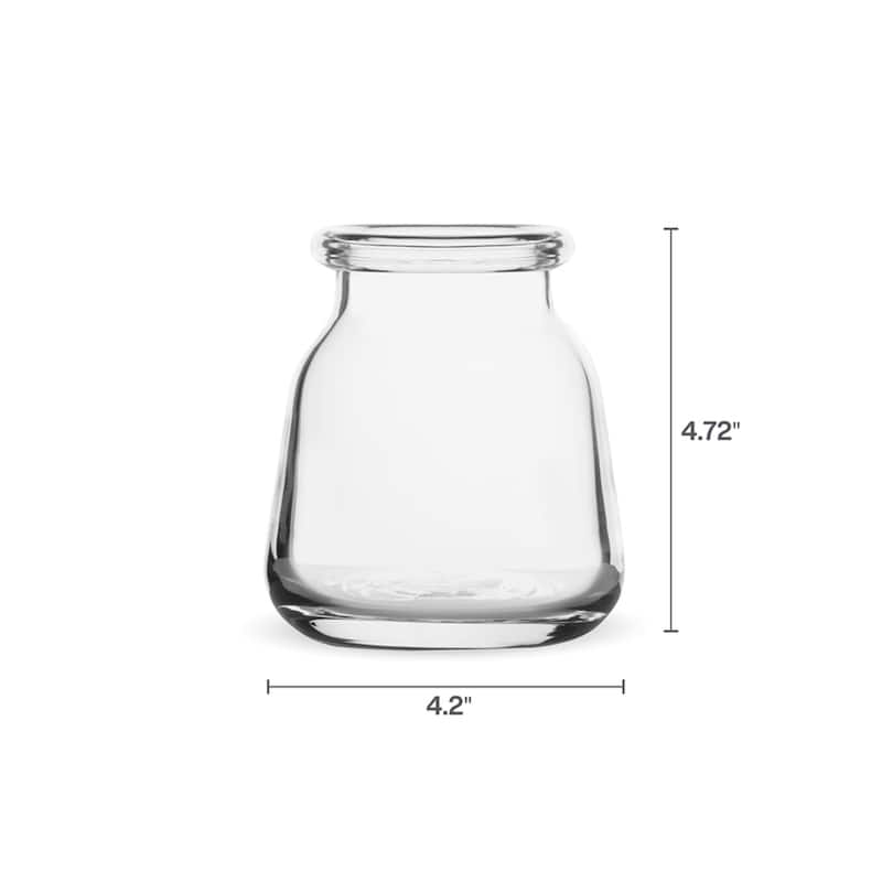 Elements 5In Clear Milk Bottle Glass Vase