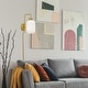 preview thumbnail 6 of 18, Adrienne River of Goods White Glass and Metal Retro Wall Sconce
