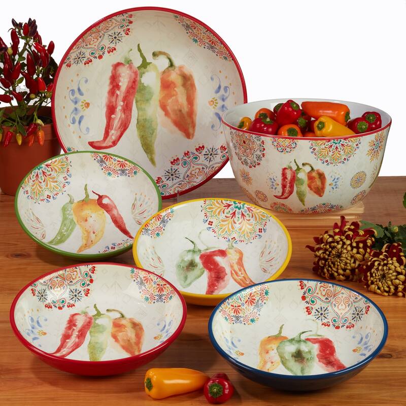 Certified International Sweet and Spicy 16-Piece Dinnerware Set, Service for 4