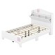 preview thumbnail 33 of 34, Wooden Full/Twin Size House Bed with Storage Headboard for Kids, Sturdy Plywood and Particle Board Construction