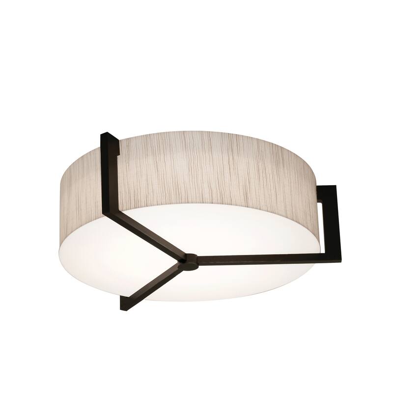 AFX Apex 12'' Flush Mount - Espresso Finish - Jute
