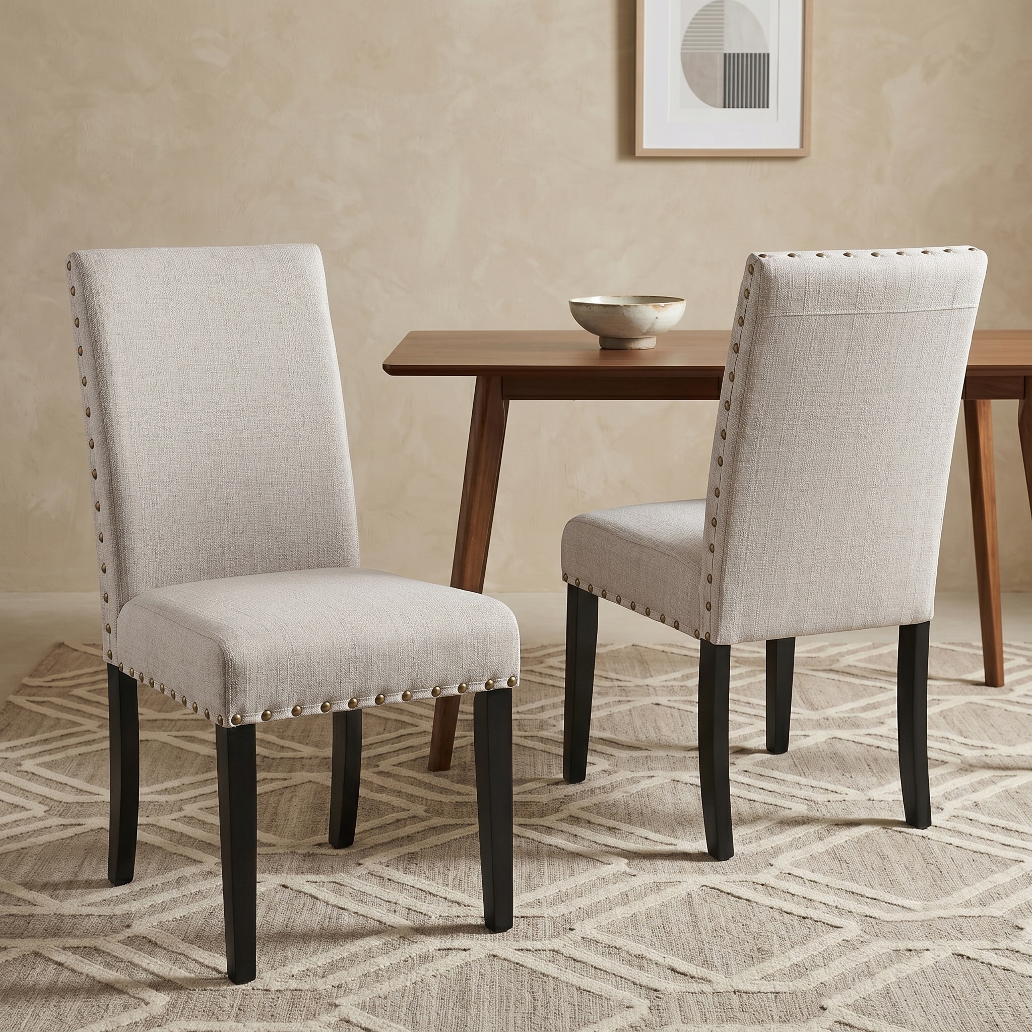 Copper Grove Humboldt Nailhead-trim Fabric Dining Chairs (Set of 2)